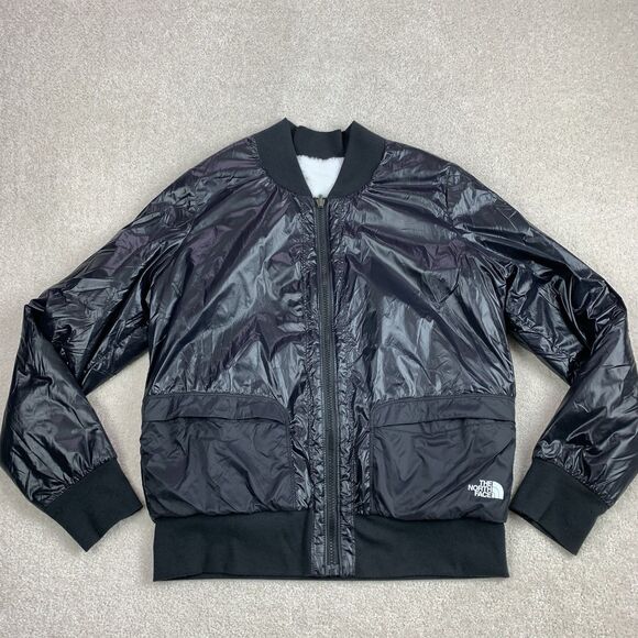 The North Face Women's Reversible Terra Metro Bomber Jacket Faux Fur Size Small - Picture 1 of 16